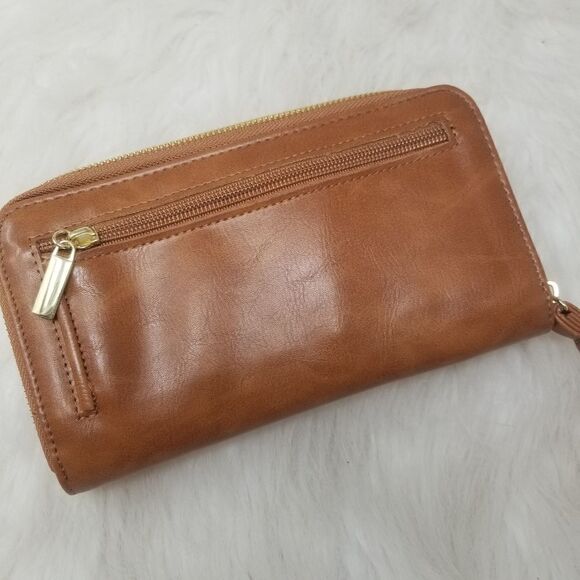 Brown Plaid Wristlet/Clutch Boutique Wallet. - Picture 4 of 16
